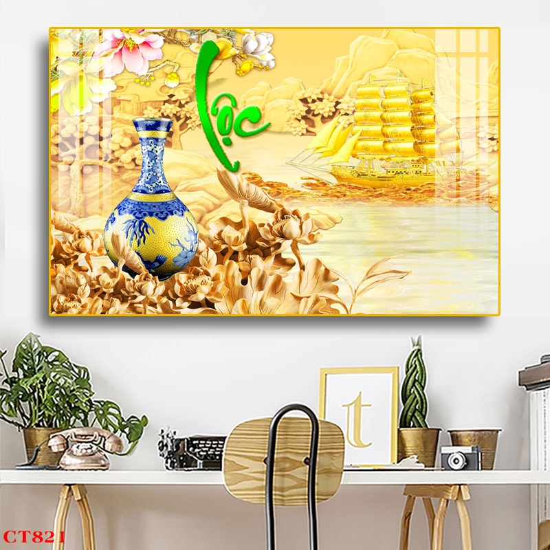 File tranh cây tiền tài lộc TV30297