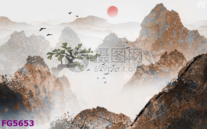 File in tranh tường hiện đại TV19090