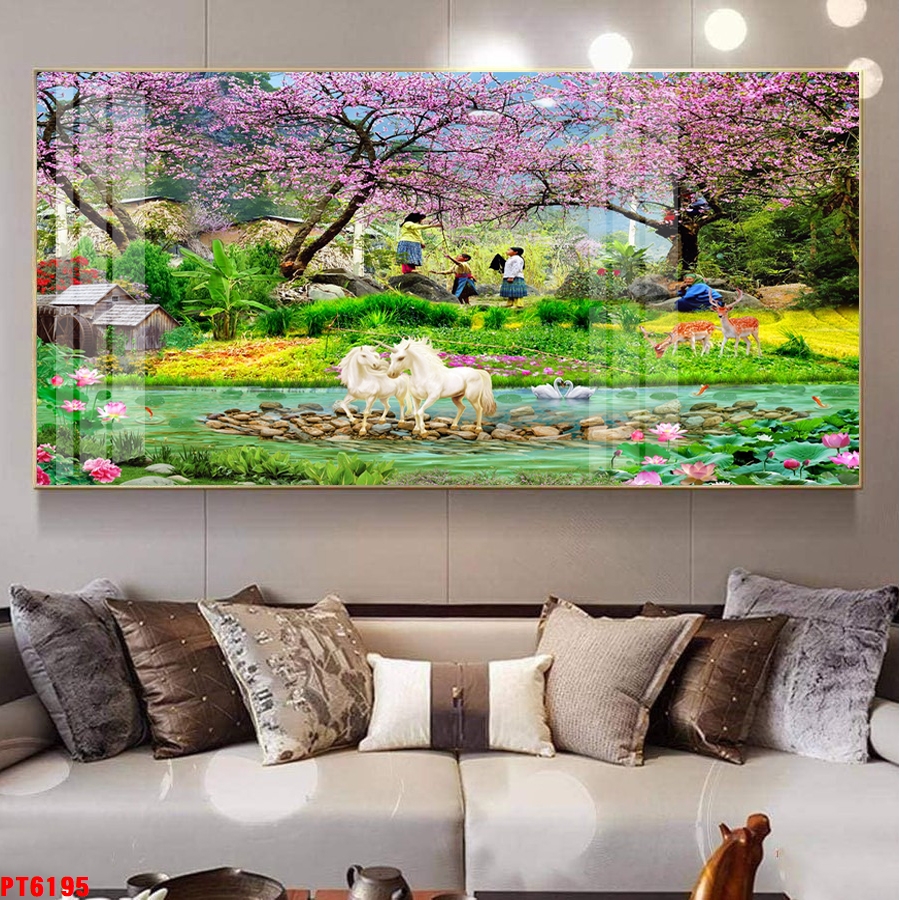 Tranh sơn thủy thác nước TV29870
