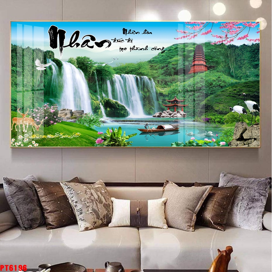 Tranh sơn thủy thác nước TV29869