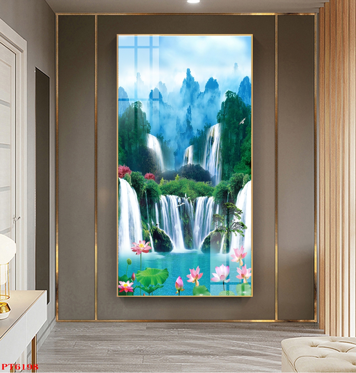 Tranh sơn thủy thác nước TV29867