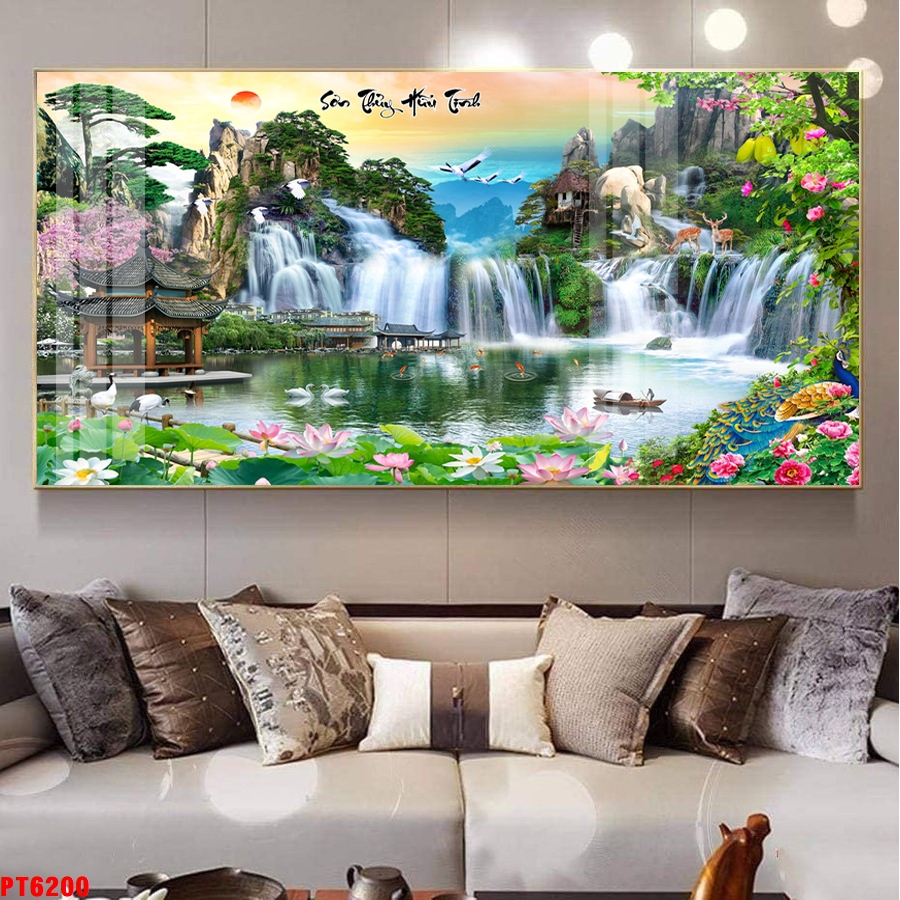 Tranh sơn thủy thác nước TV29865