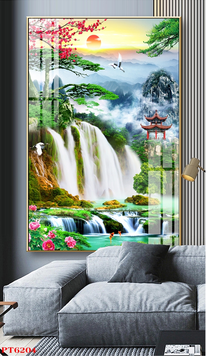 Tranh sơn thủy thác nước TV29861