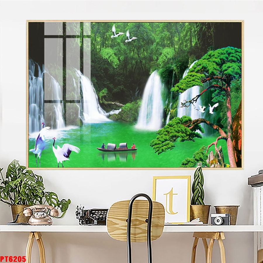 Tranh sơn thủy thác nước TV29860