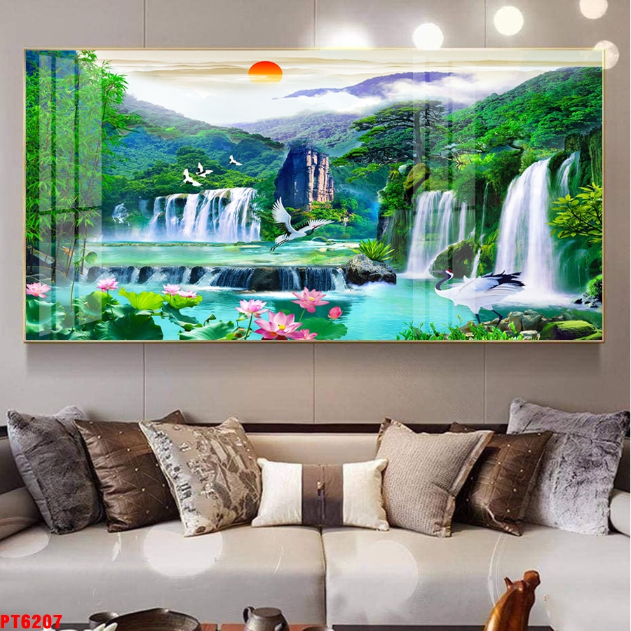 Tranh sơn thủy thác nước TV29858
