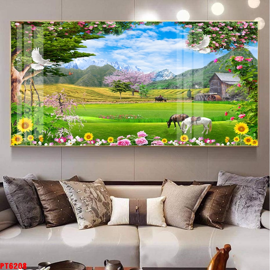 Tranh sơn thủy thác nước TV29857