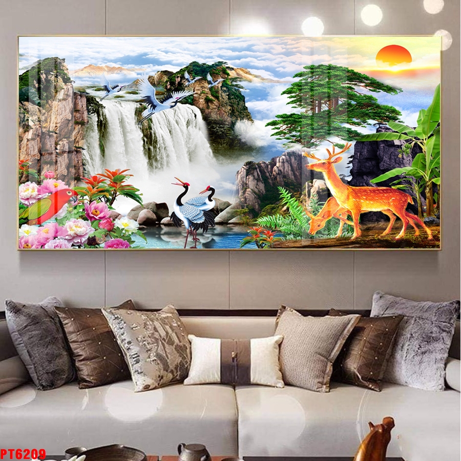 Tranh sơn thủy thác nước TV29856