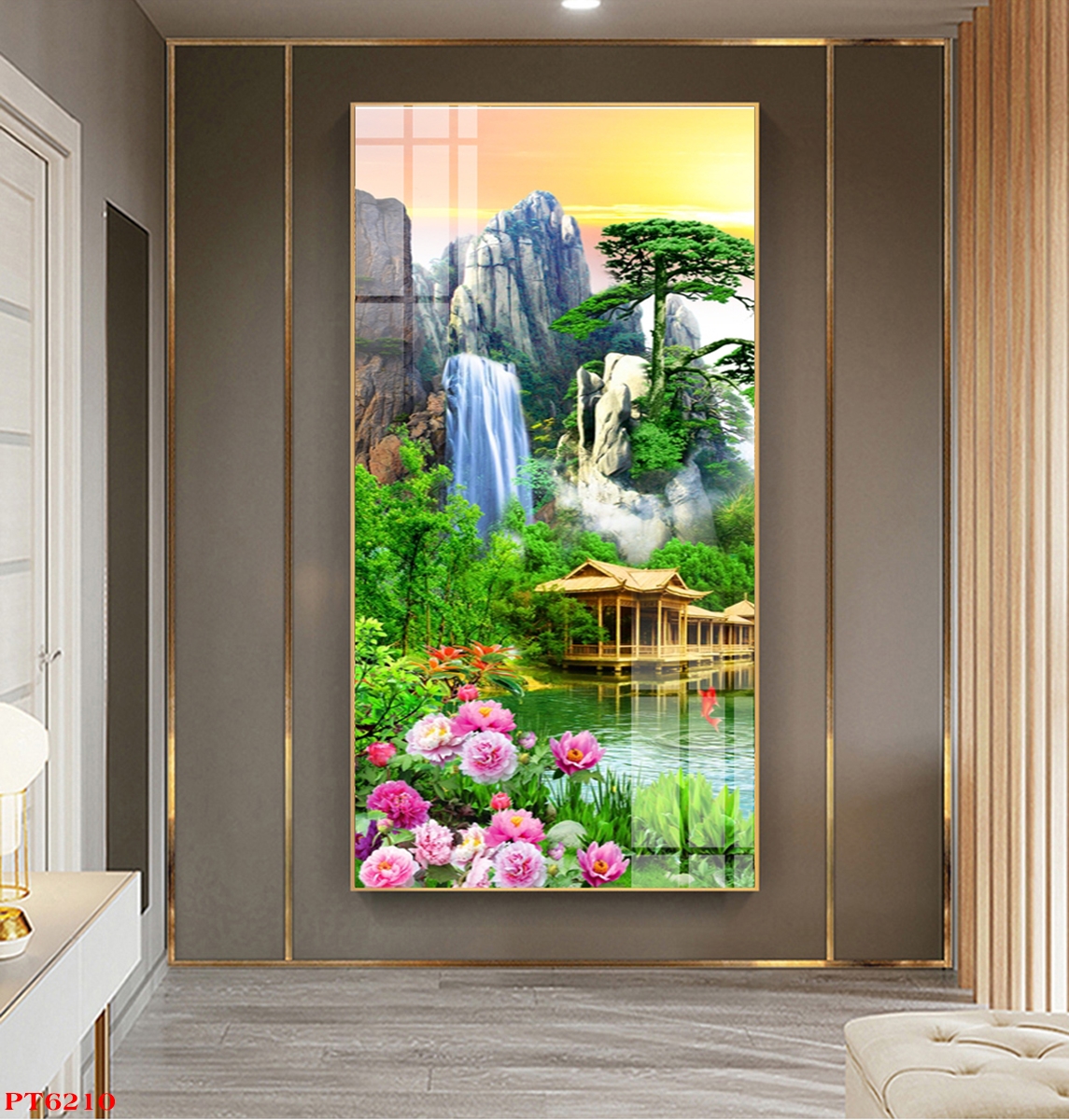 Tranh sơn thủy thác nước TV29855