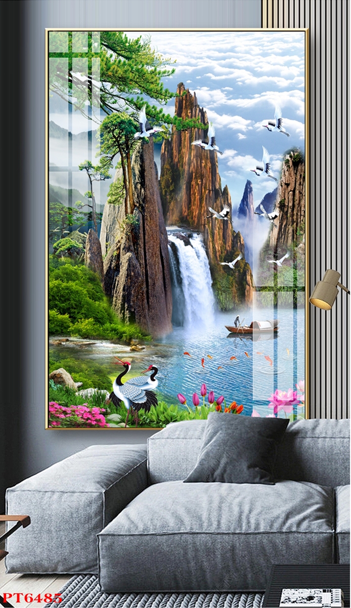 Tranh sơn thủy thác nước TV29580