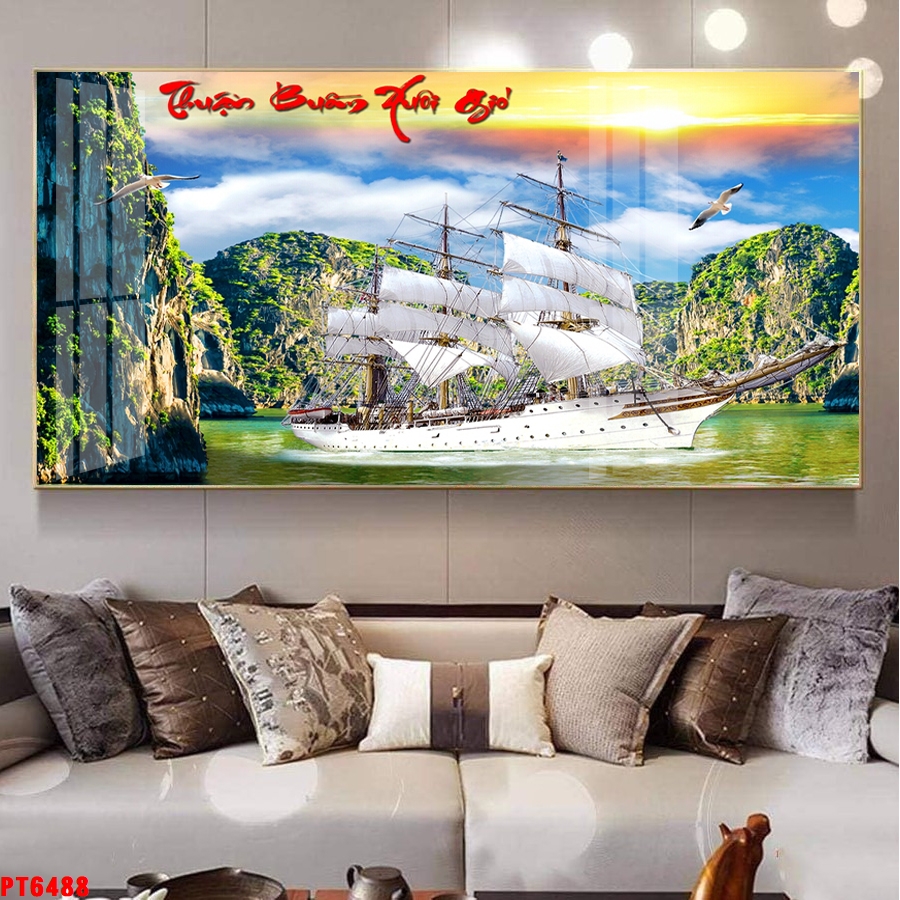 Tranh sơn thủy thác nước TV29577