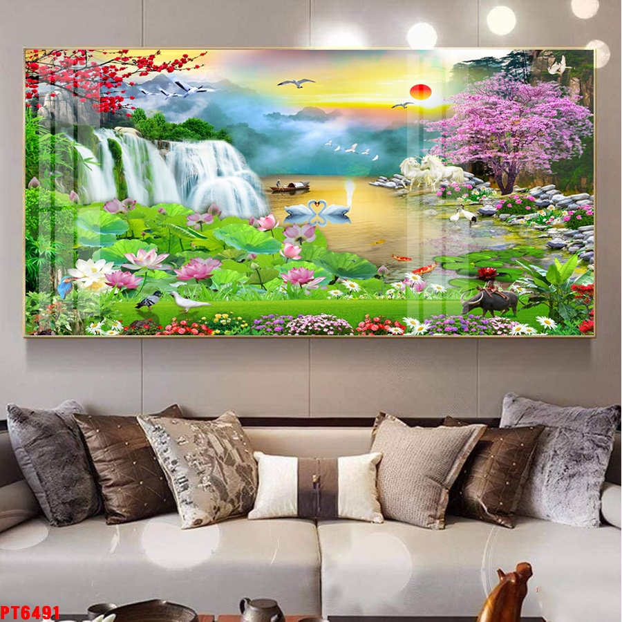 Tranh sơn thủy thác nước TV29574