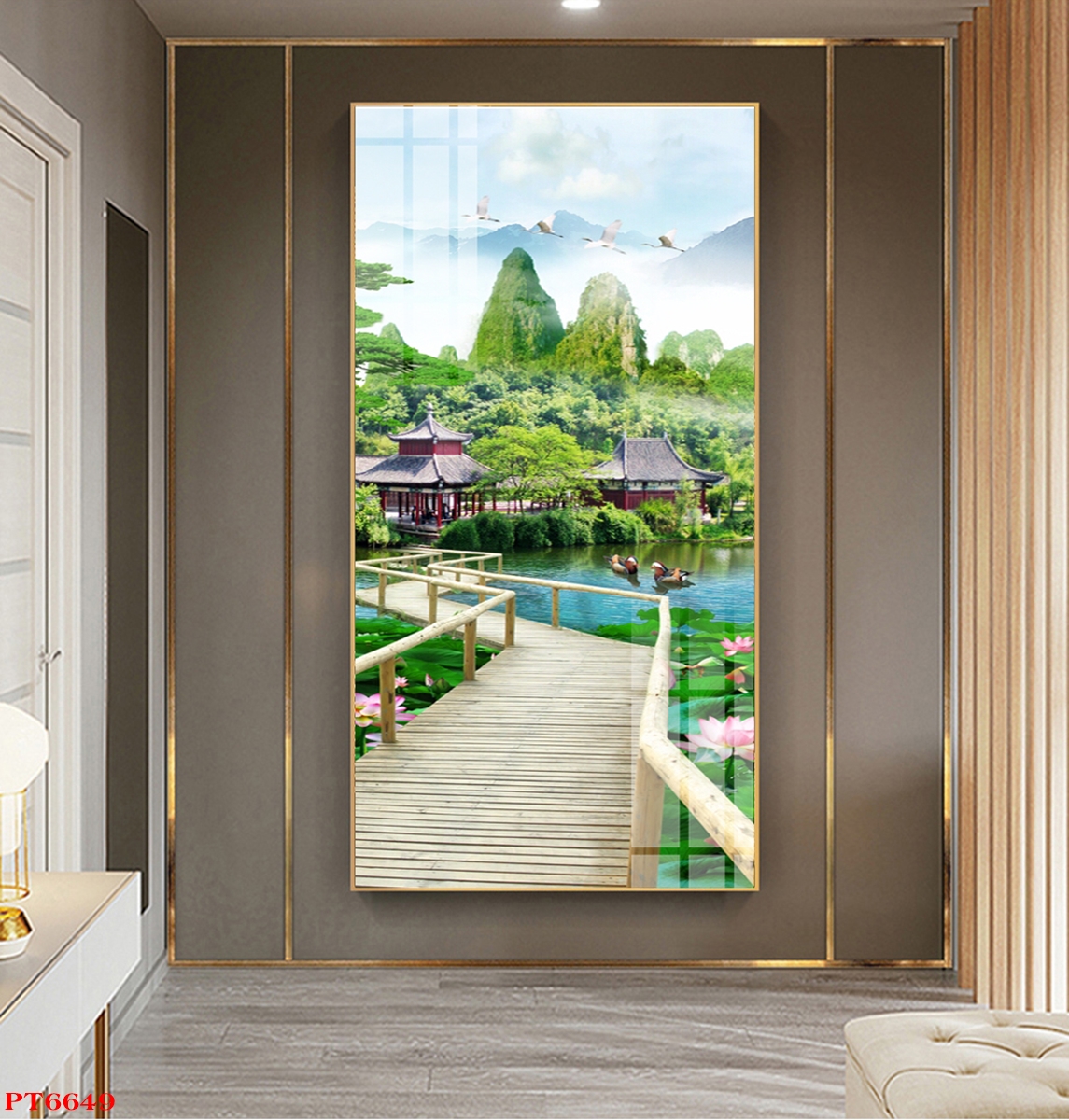 Tranh sơn thủy thác nước TV29416