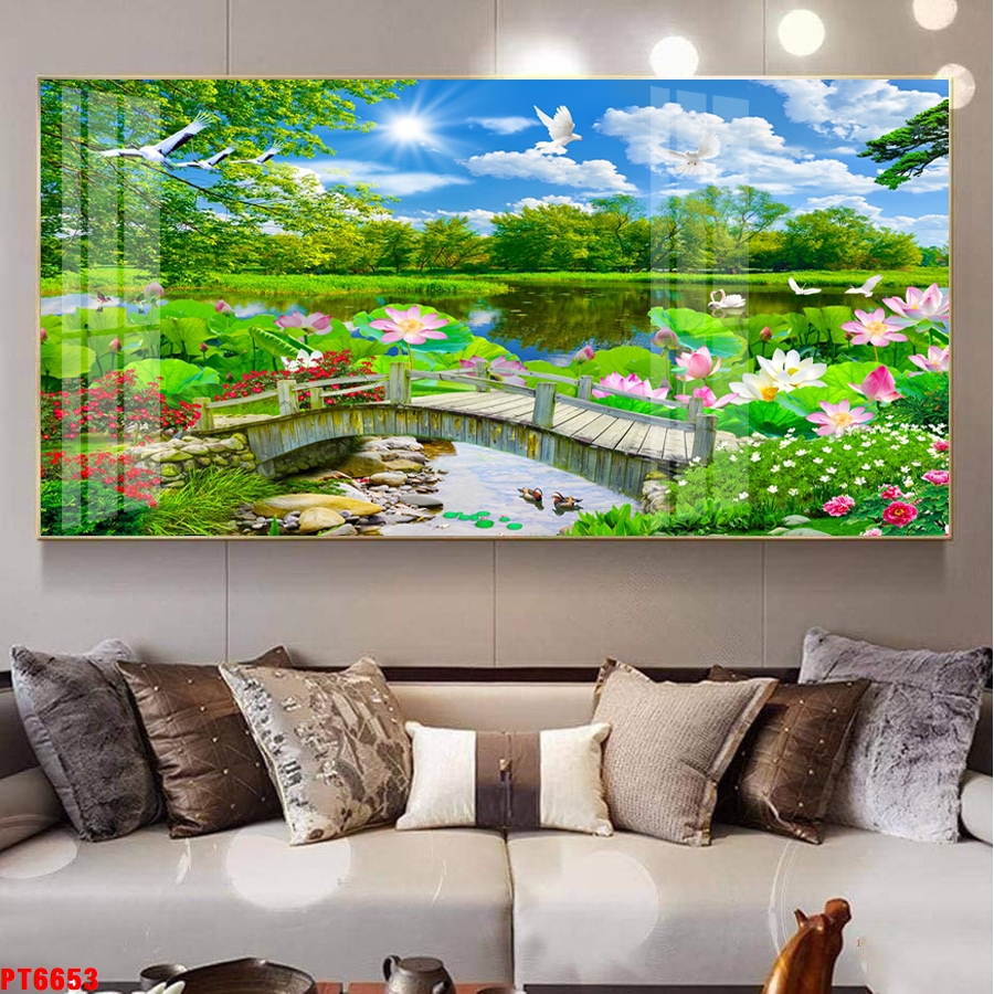 Tranh sơn thủy thác nước TV29412