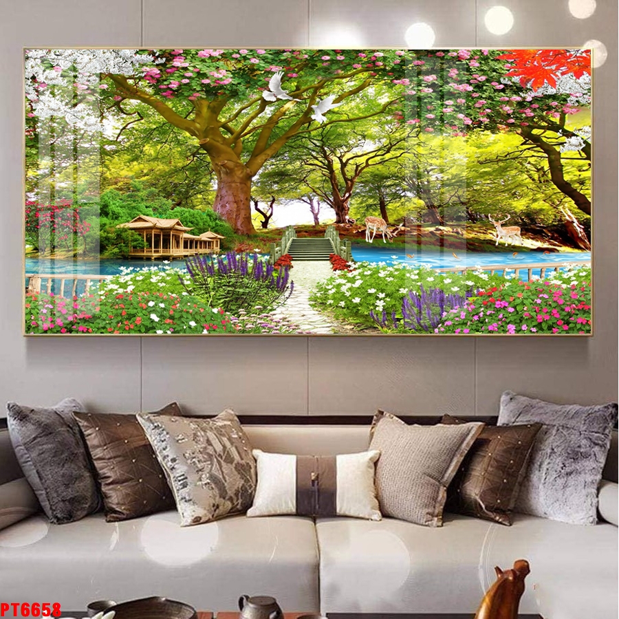 Tranh sơn thủy thác nước TV29407