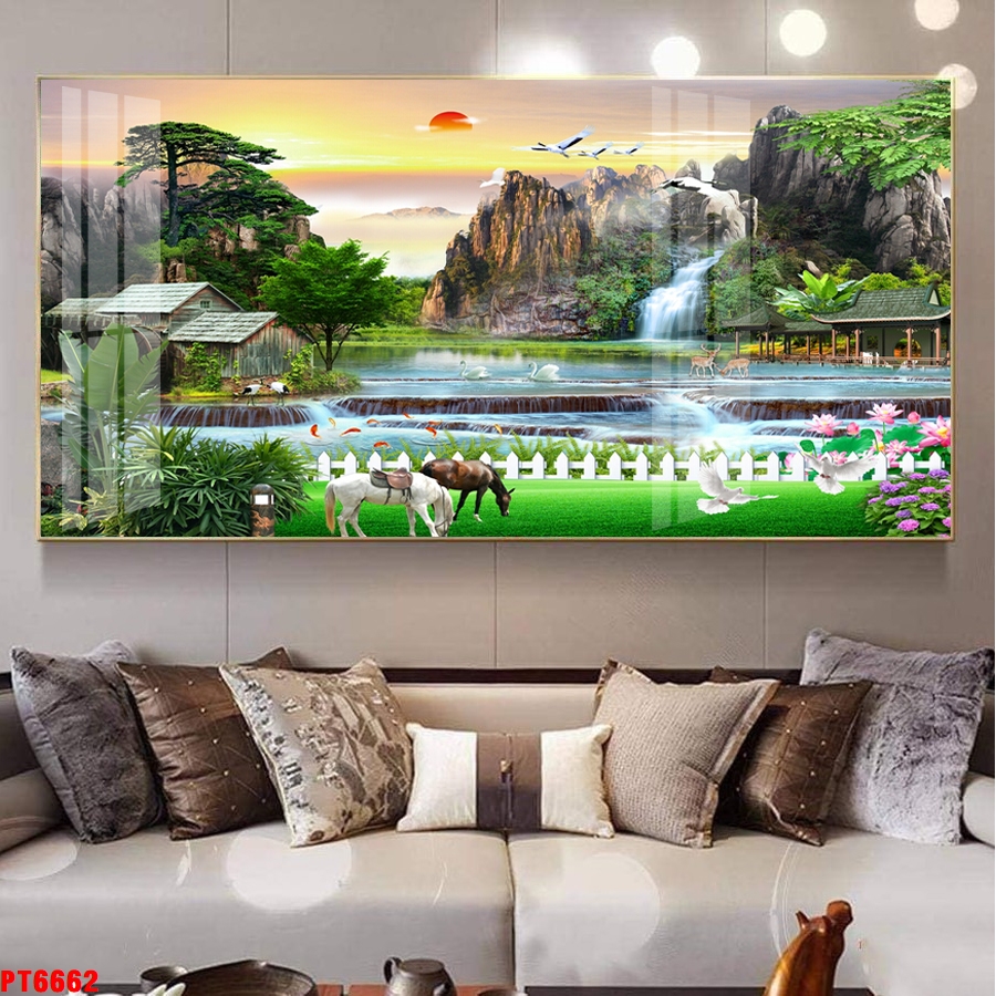 Tranh sơn thủy thác nước TV29403