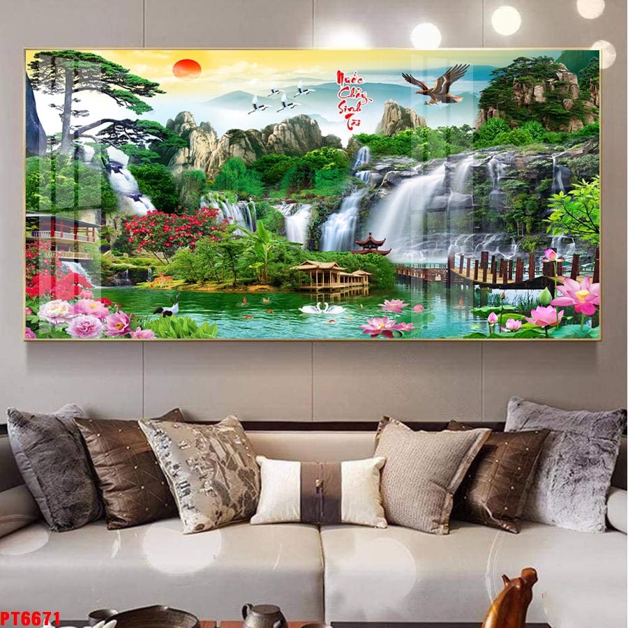 Tranh sơn thủy thác nước TV29394