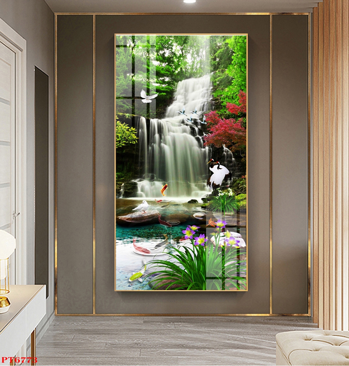 Tranh sơn thủy thác nước TV29292