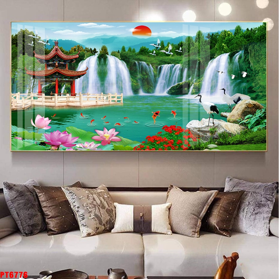 Tranh sơn thủy thác nước TV29289