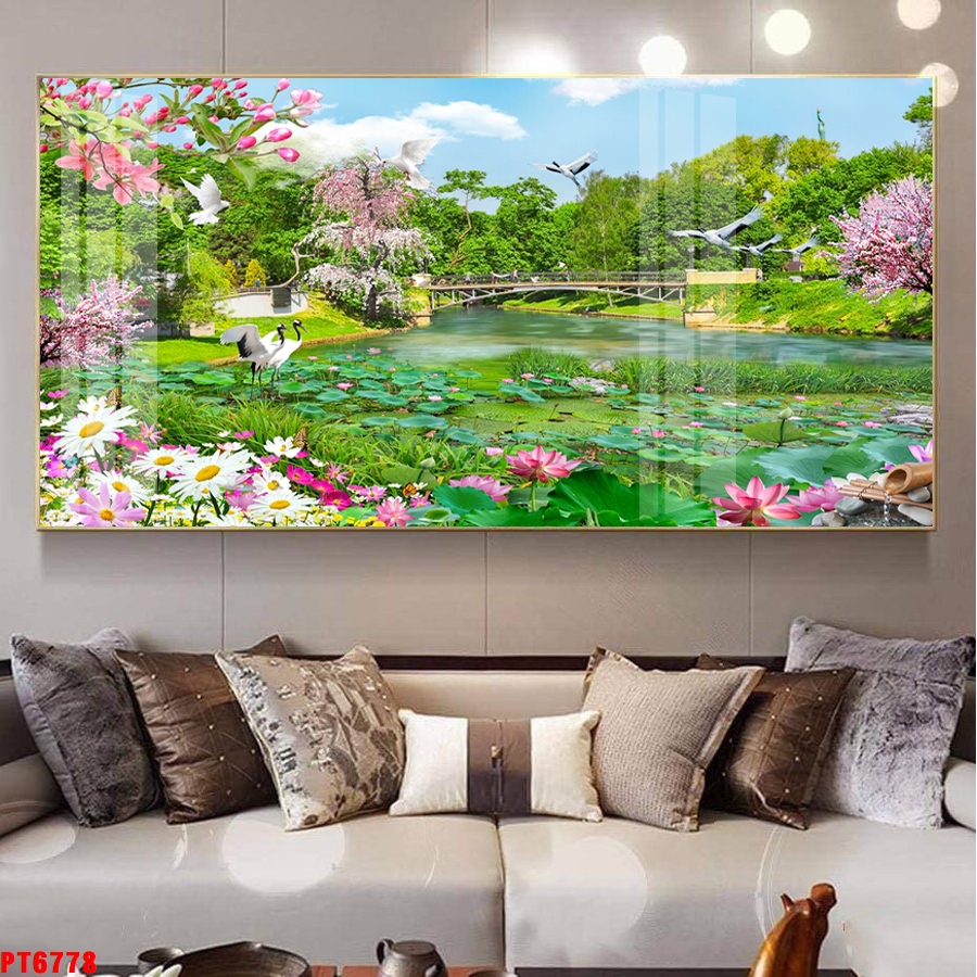 Tranh sơn thủy thác nước TV29287