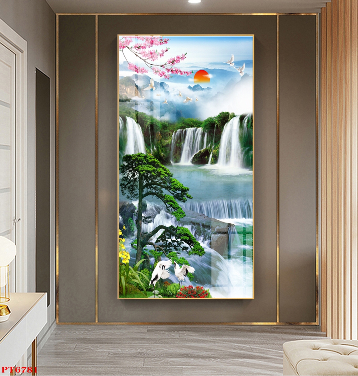 Tranh sơn thủy thác nước TV29284