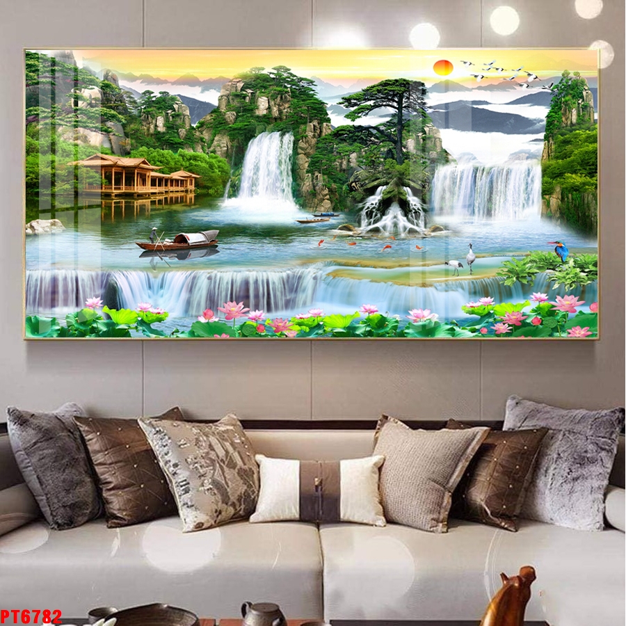 Tranh sơn thủy thác nước TV29283