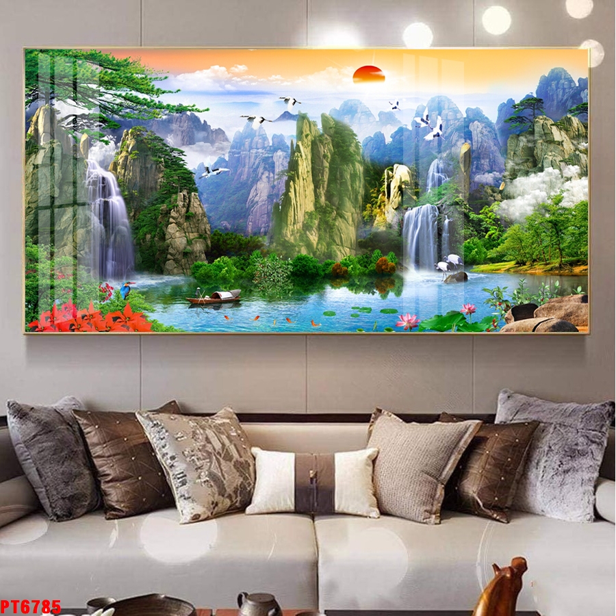 Tranh sơn thủy thác nước TV29280