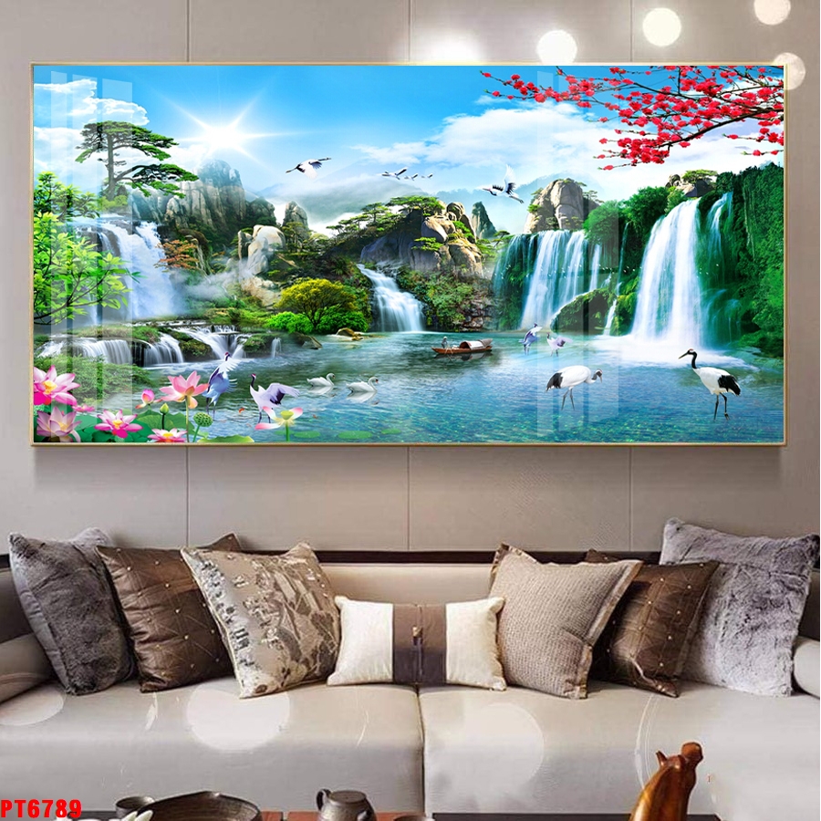 Tranh sơn thủy thác nước TV29276