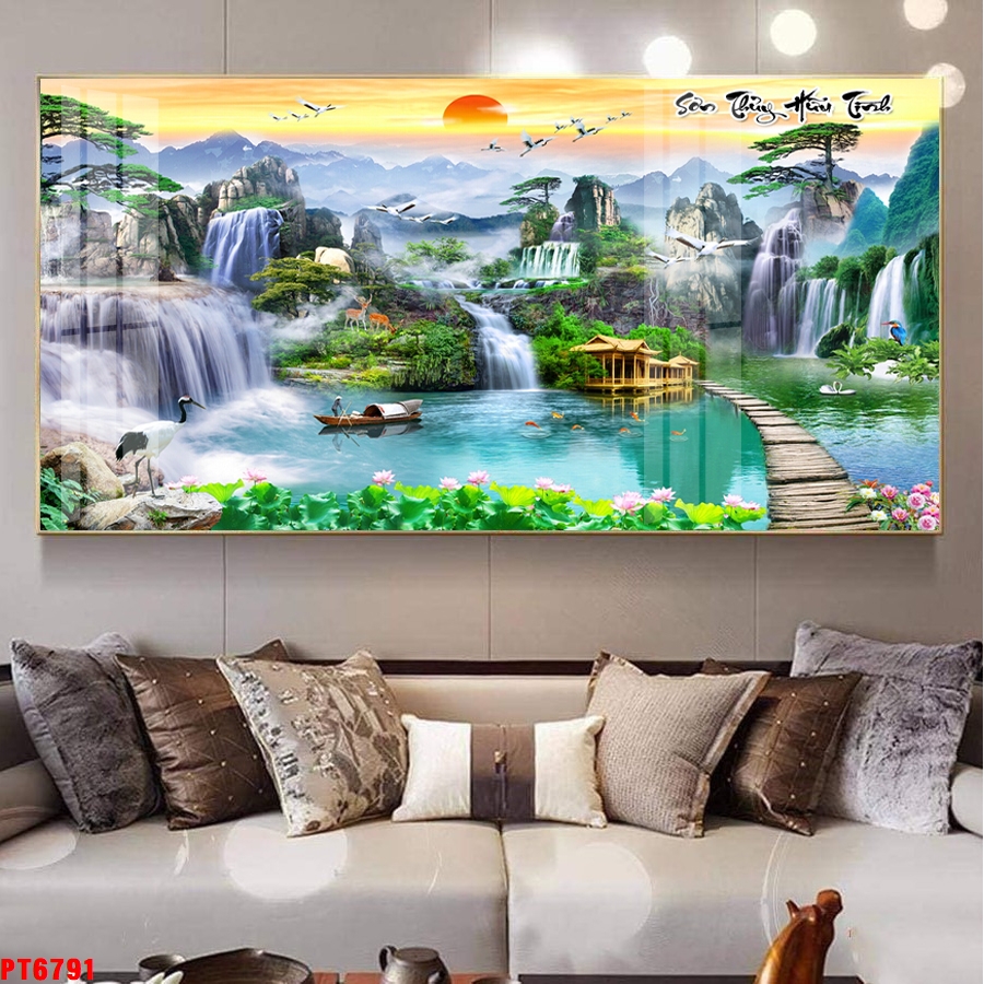 Tranh sơn thủy thác nước TV29274