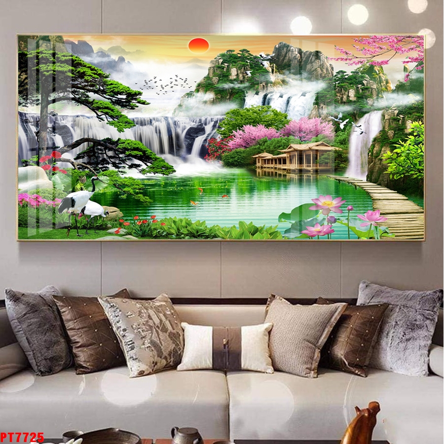 Tranh sơn thủy thác nước TV28769