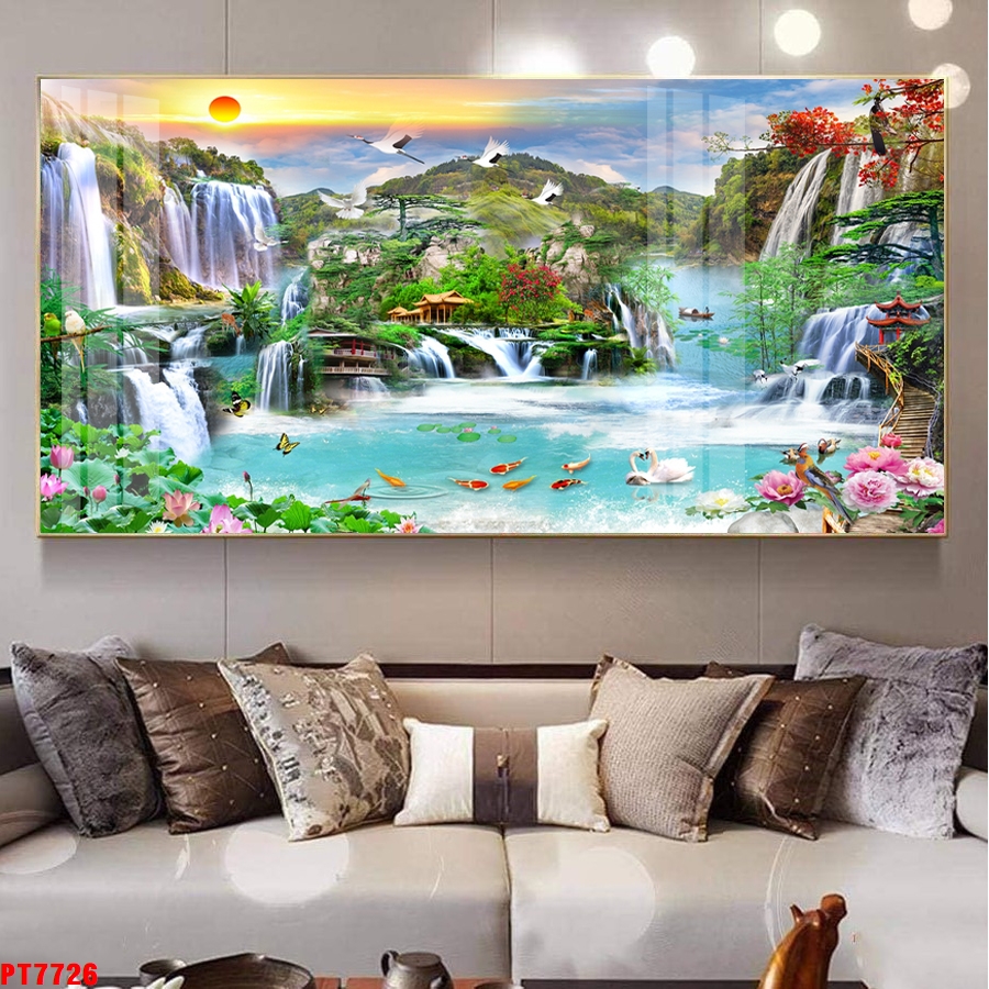 Tranh sơn thủy thác nước TV28768