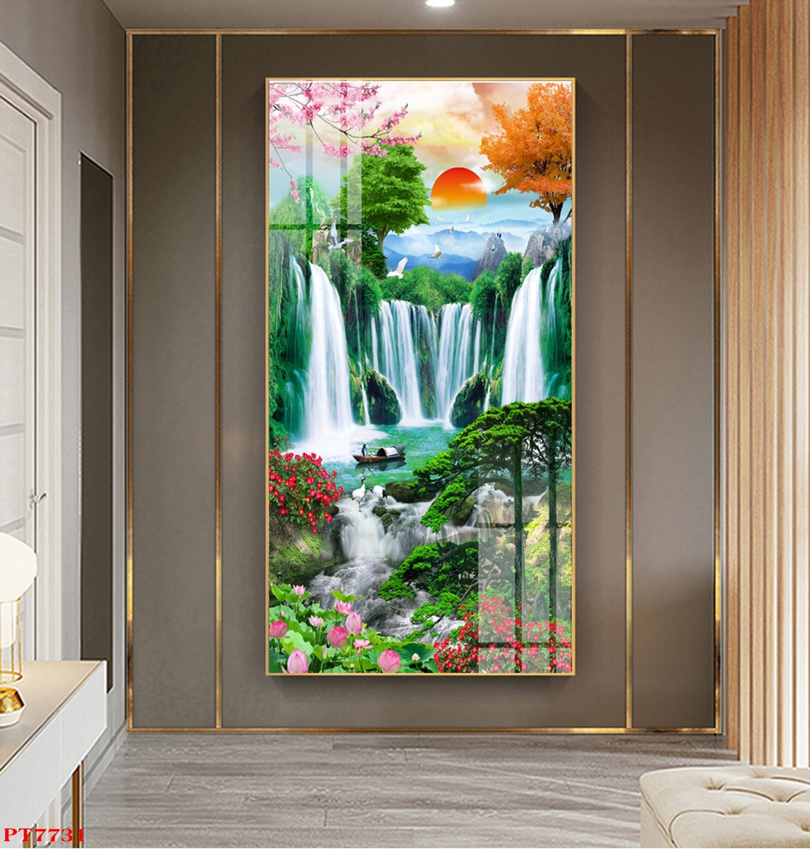 Tranh sơn thủy thác nước TV28763