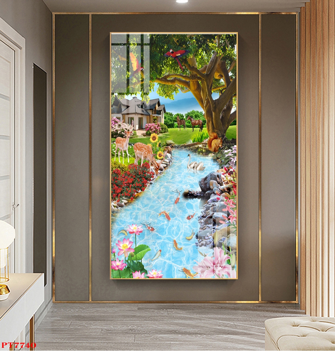 Tranh sơn thủy thác nước TV28754