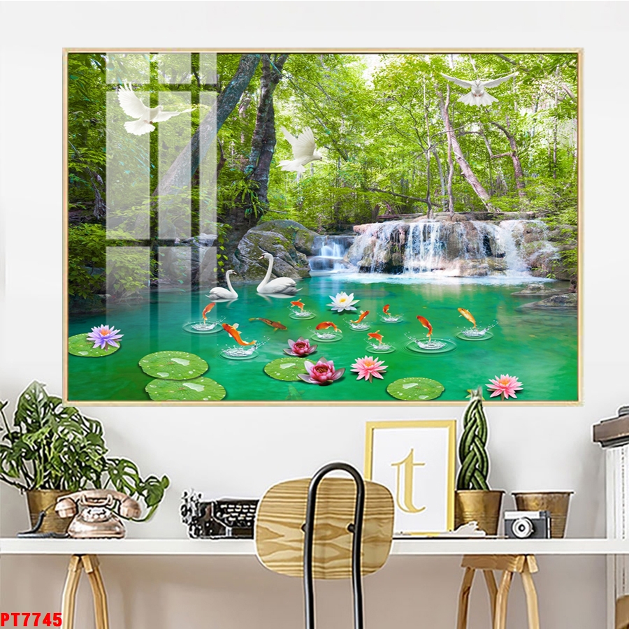 Tranh sơn thủy thác nước TV28749