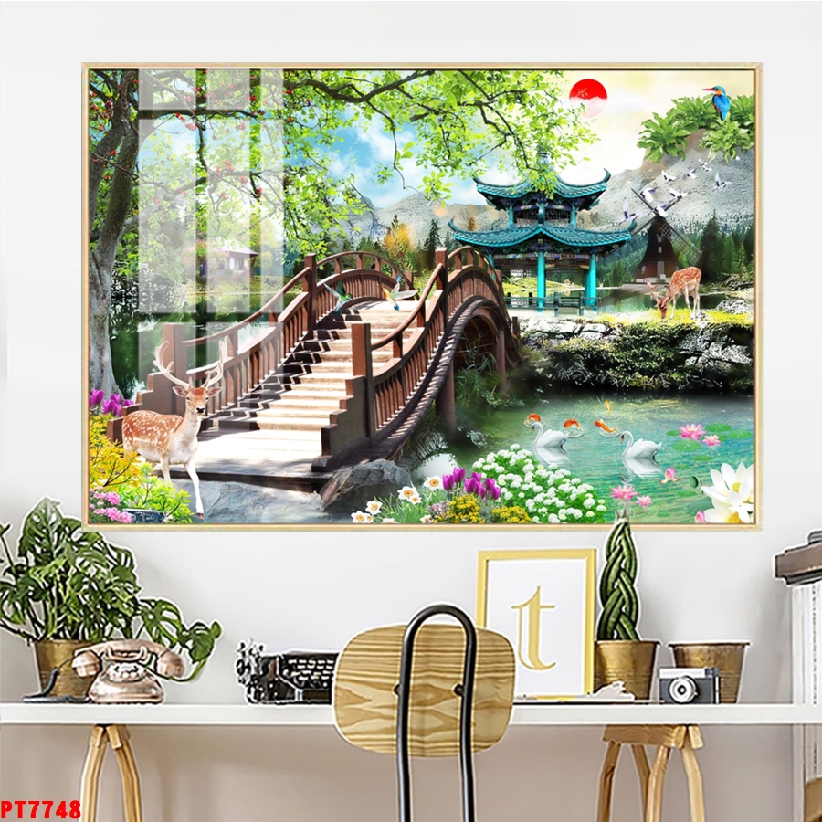 Tranh sơn thủy thác nước TV28746