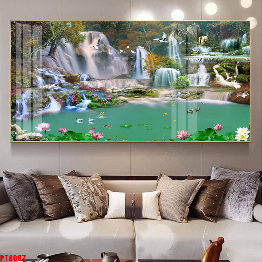 Tranh sơn thủy thác nước TV24234