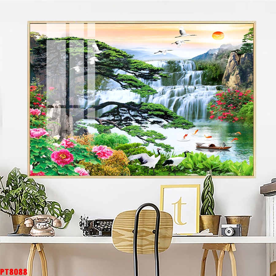 Tranh sơn thủy thác nước TV24233