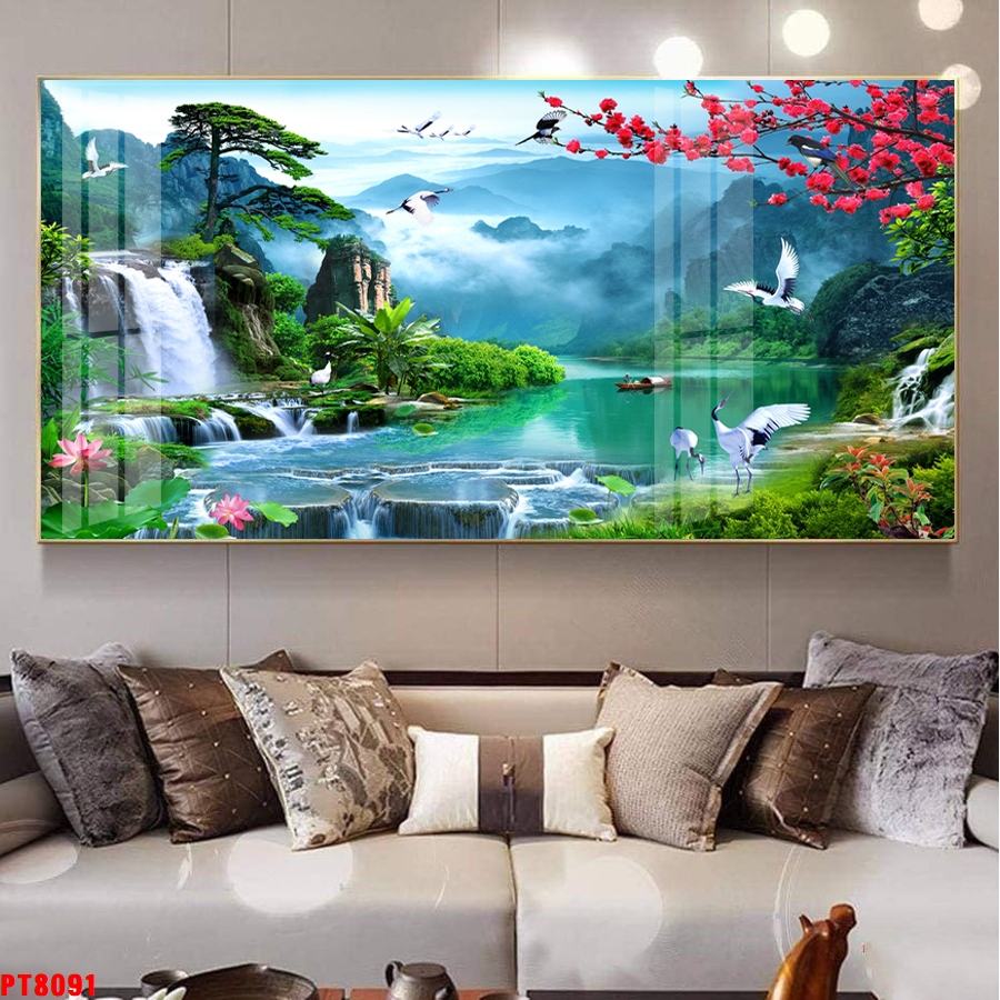 Tranh sơn thủy thác nước TV24230
