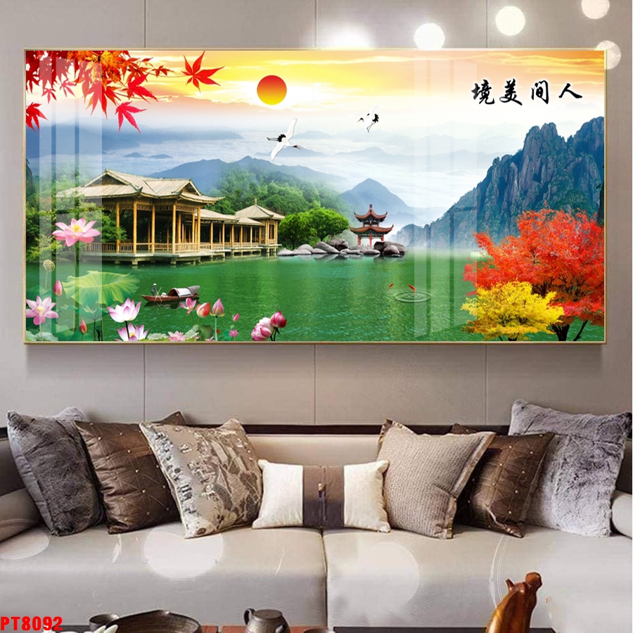 Tranh sơn thủy thác nước TV24229