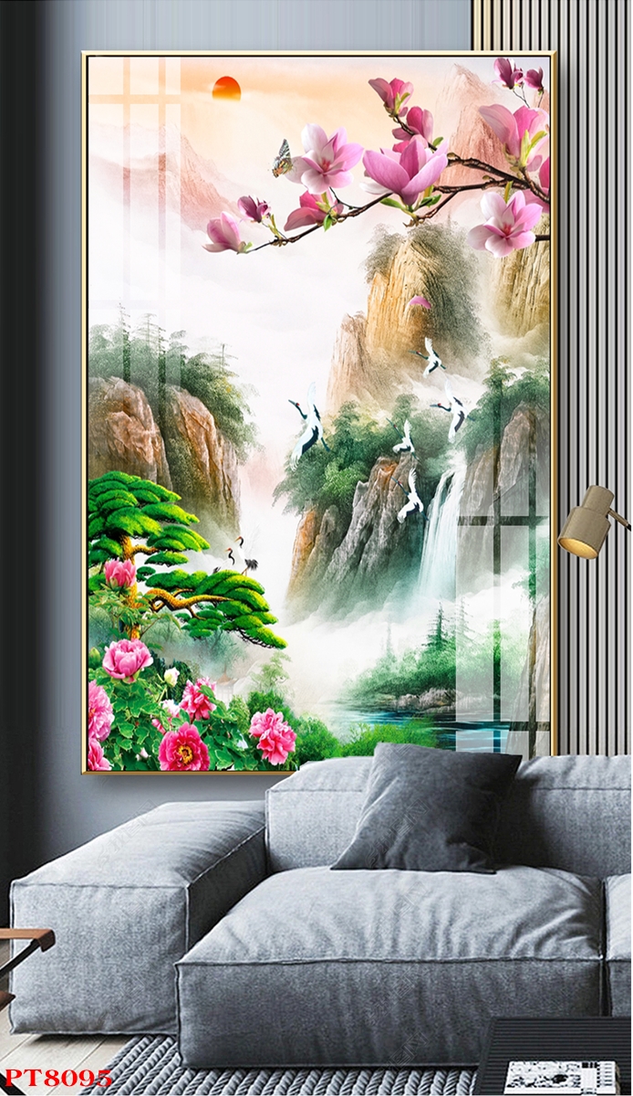 Tranh sơn thủy thác nước TV24226