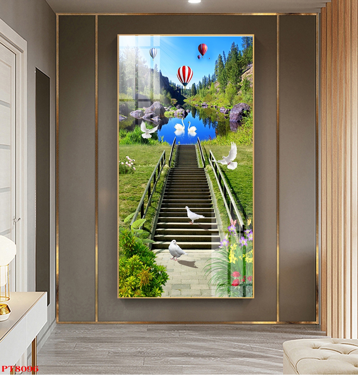 Tranh sơn thủy thác nước TV24225