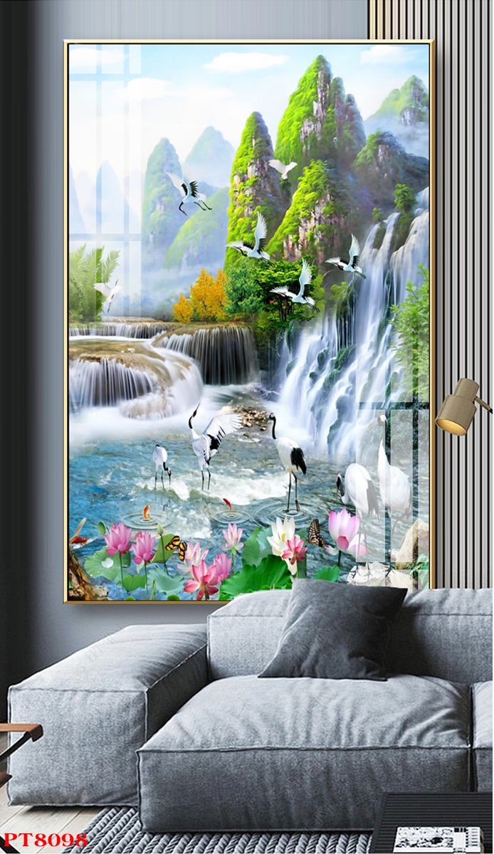 Tranh sơn thủy thác nước TV24223