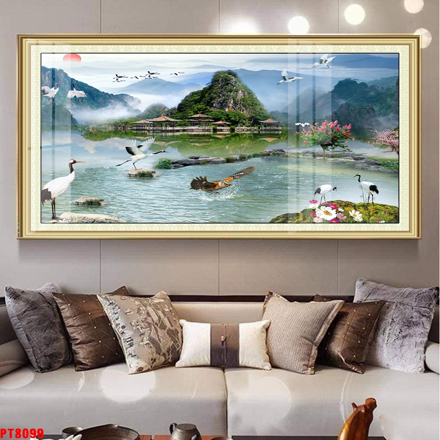 Tranh sơn thủy thác nước TV24222