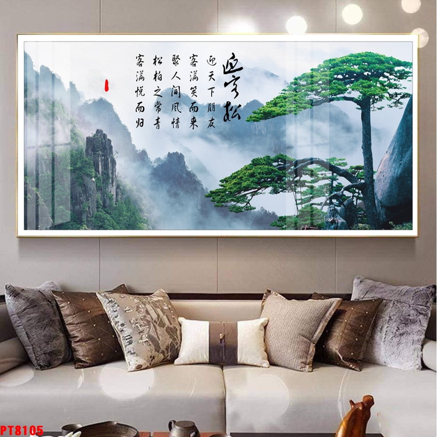 Tranh sơn thủy thác nước TV24216