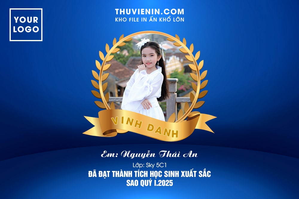 File PSD thiết kế khung nguyệt quế vinh danh học sinh xuất sắc TV317425
