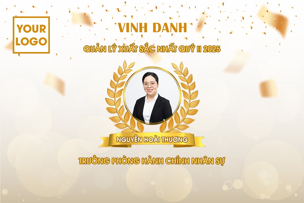 Mẫu file PSD thiết kế khung vinh danh nhân viên xuất sắc TV317426