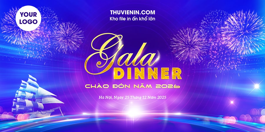 Mẫu PSD thiết kế backdrop Gala Dinner hiện đại chuyên nghiệp TV317454