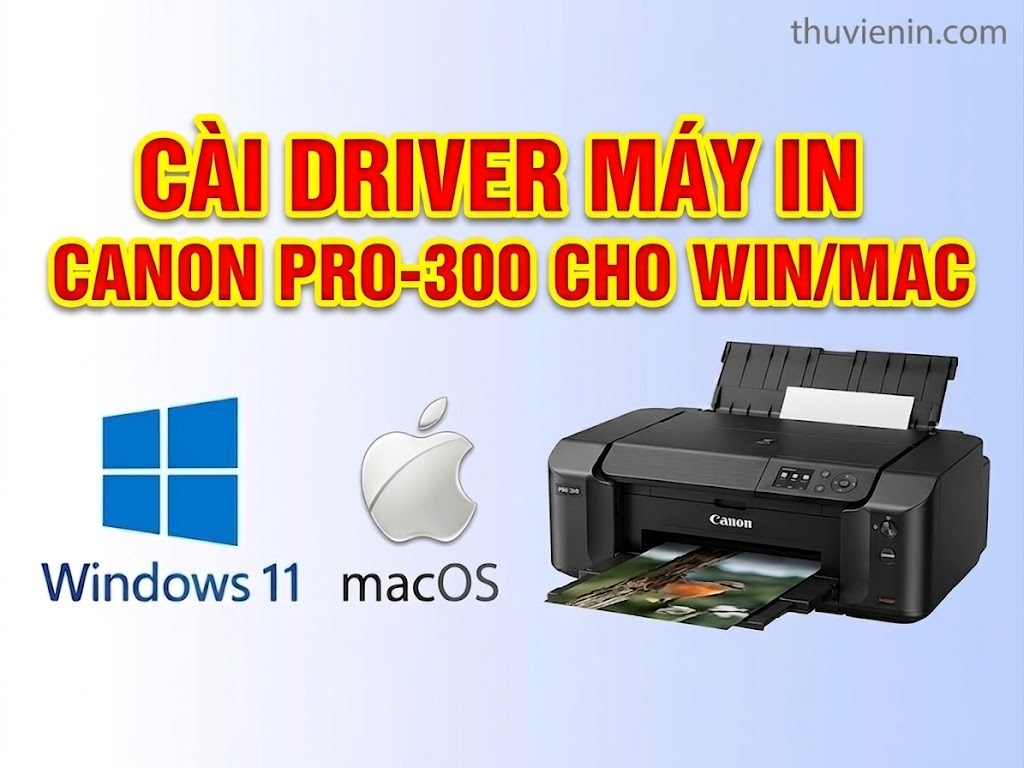 Hướng dẫn cài đặt driver máy in Canon PRO-300