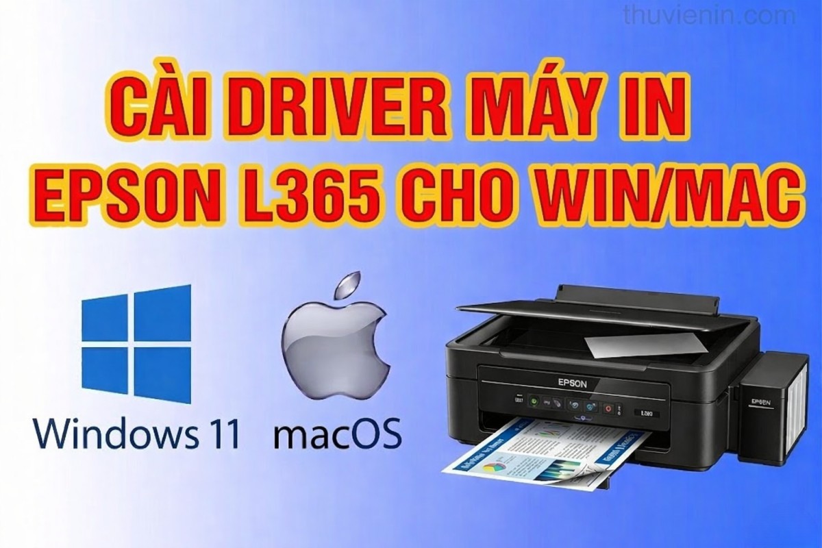 Link tải và Hướng dẫn cài Đặt Driver Máy In Epson L365