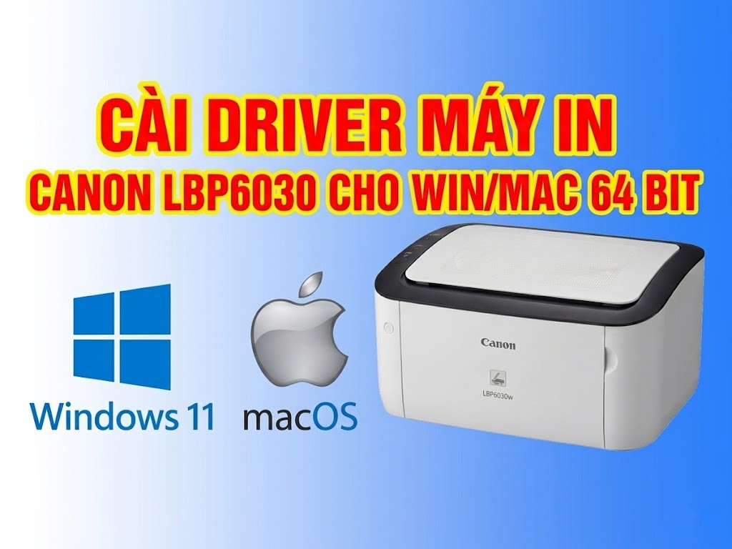 Link tải và Hướng dẫn cài Đặt Driver Máy In  Canon LBP6030