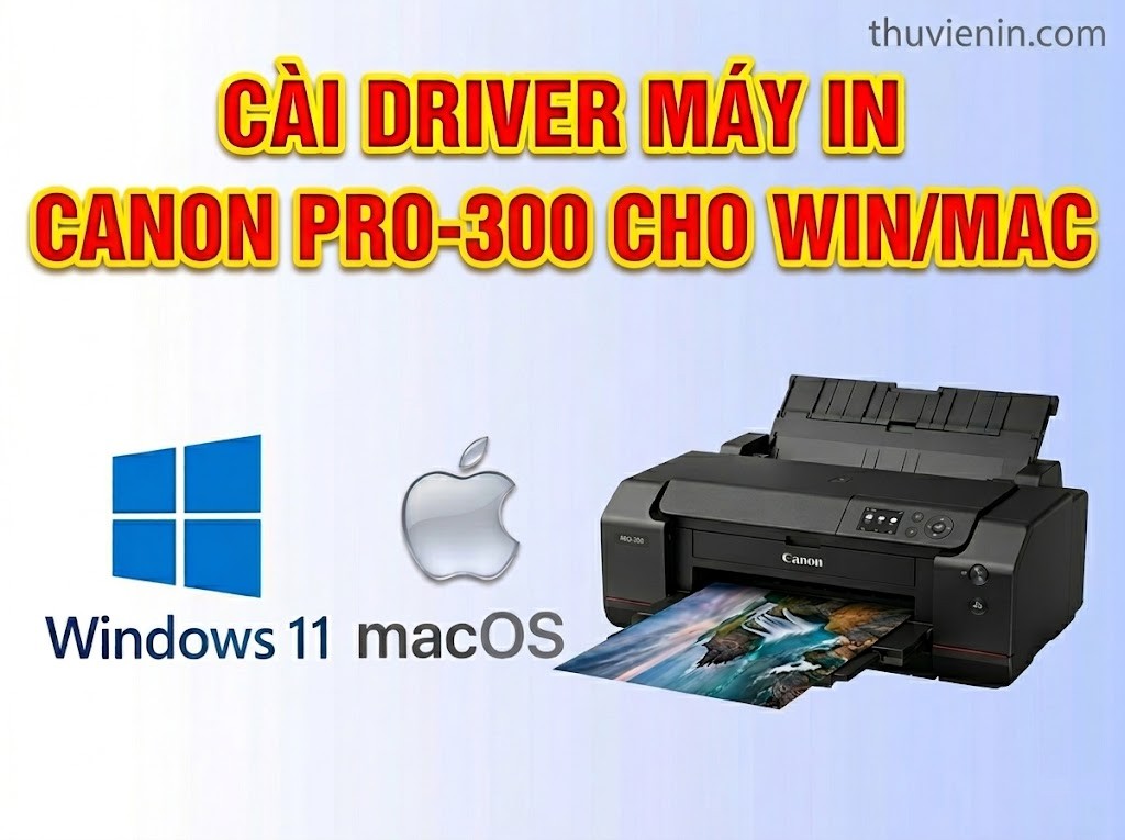 Link tải và Hướng dẫn cài Đặt Driver Máy In Canon PRO-300